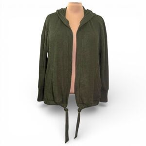TORRID Plus Size Open Front Hooded Waffle Knit Cardigan, NWOT! Size 2